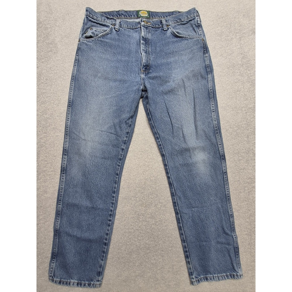 Cabela's Jeans Mens 38x32 Blue Straight Leg Jeans Medium Wash Outdoor Workwear